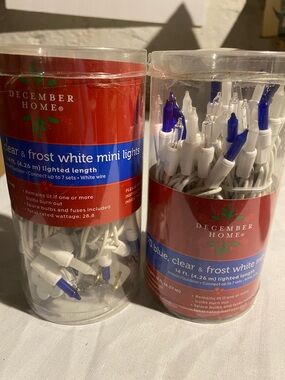 New Blue 70 clear & frost white mini lights
Comes with 2 sets shown in picture